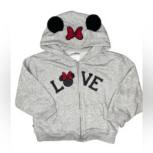 Baby Gap/Disney Collab Gray Minnie Mouse Girls Hoodie-Size 4T/4